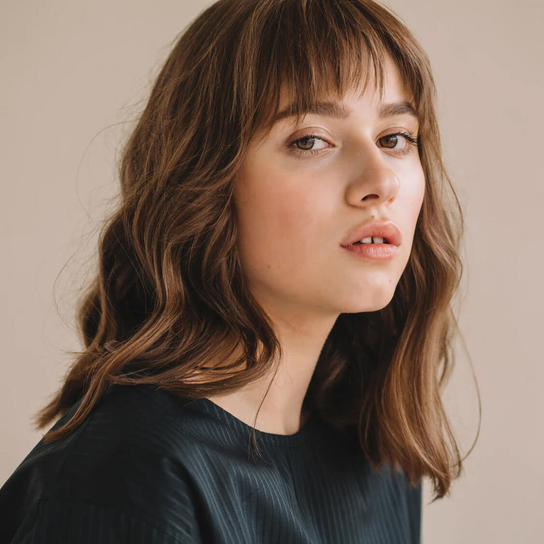 Image of model with wavy hair