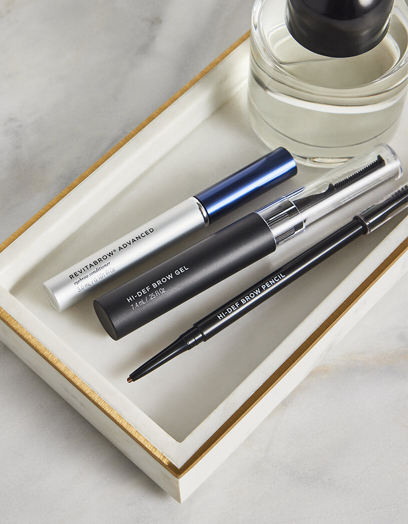 Brow Products on tray